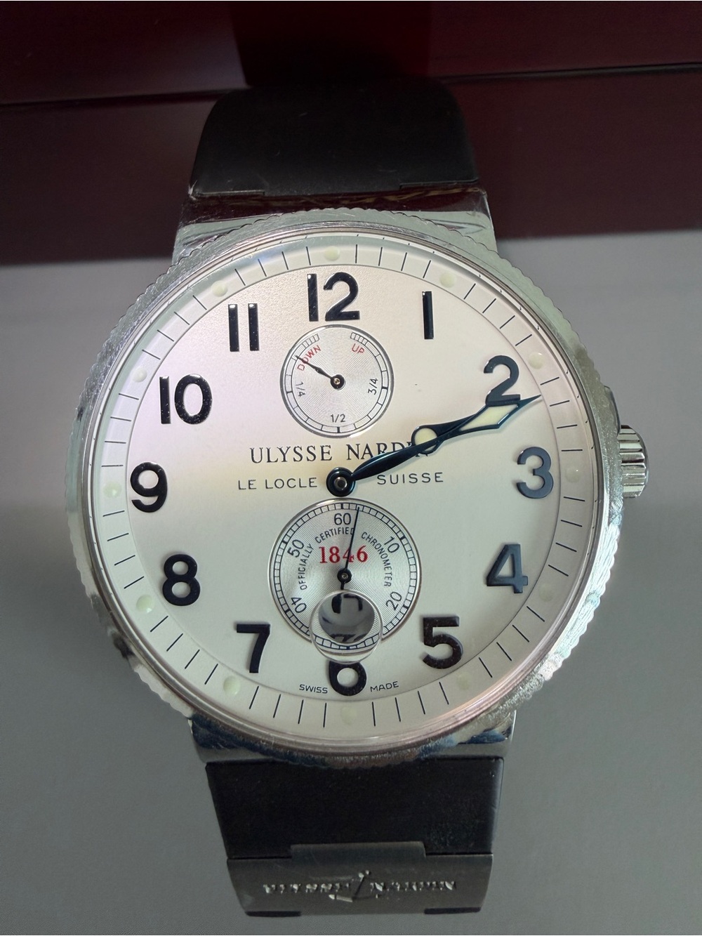 Ulysse Nardin Maxi Marine Chronometer Men’s 41mm Automatic w/ Box & Rubber Strap